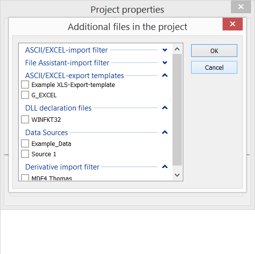 Import filter for projects